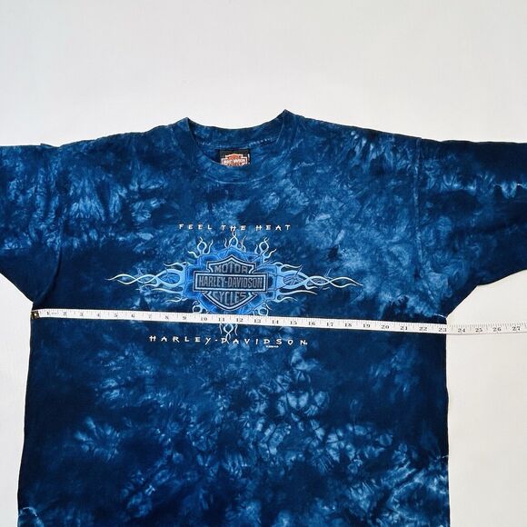Vintage Harley Davidson RK Stratman Blue Flames Graphic T Shirt Large Milwaukee - Picture 9 of 10